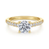 14K Yellow Gold Diamond Engagement Ring - 0.4 ct