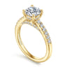14K Yellow Gold Diamond Engagement Ring - 0.4 ct