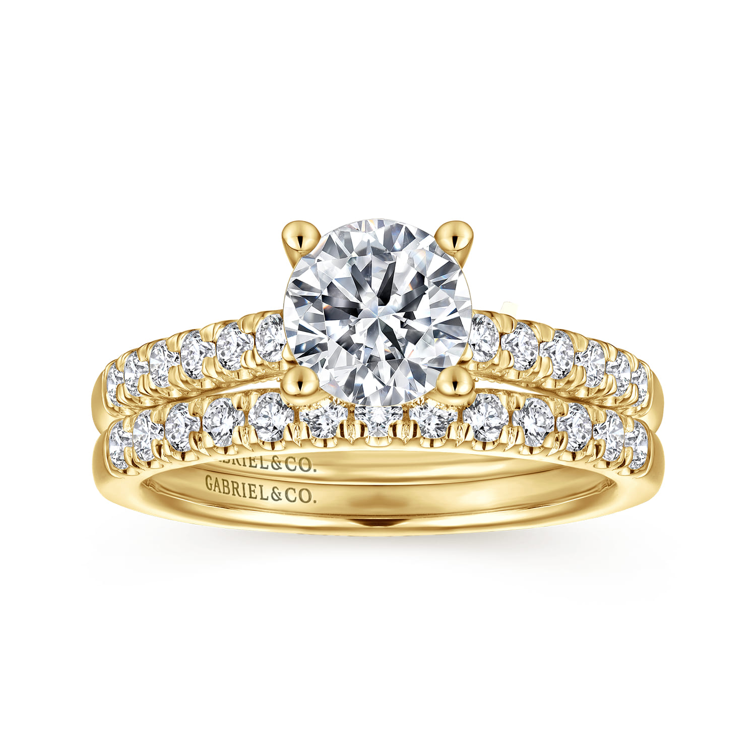 14K Yellow Gold Diamond Engagement Ring - 0.4 ct - Shot 4