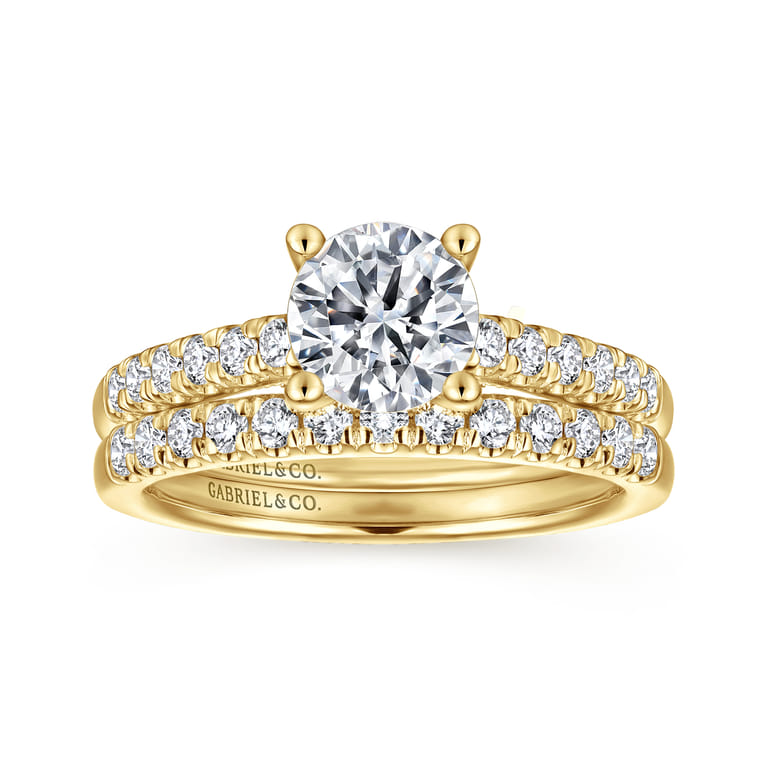 14K Yellow Gold Diamond Engagement Ring - 0.4 ct - Shot 4