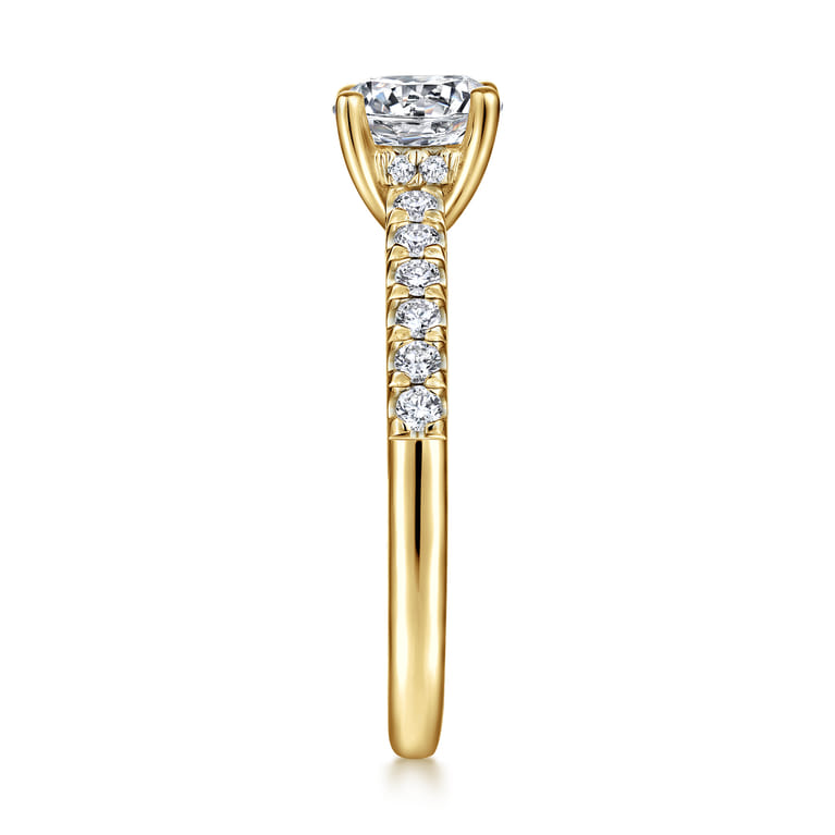 14K Yellow Gold Diamond Engagement Ring - 0.4 ct - Shot 5
