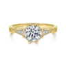 Sanna - Vintage Inspired 14K Yellow Gold Round Diamond Channel Set Engagement Ring - 0.09 ct