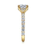 Brosnan - 14K Yellow Gold Round Diamond Engagement Ring - 1.03 ct