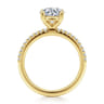 Amata - 14K Yellow Gold Diamond Engagement Ring with 14K Yellow Gold Head - 0.15 ct