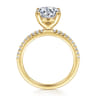 Amata - 14K Yellow Gold Diamond Engagement Ring with 14K Yellow Gold Head - 0.15 ct