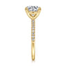 Amata - 14K Yellow Gold Diamond Engagement Ring with 14K Yellow Gold Head - 0.15 ct