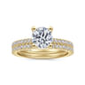 Stefanie - 14K Yellow Gold Round Diamond Engagement Ring - 0.19 ct