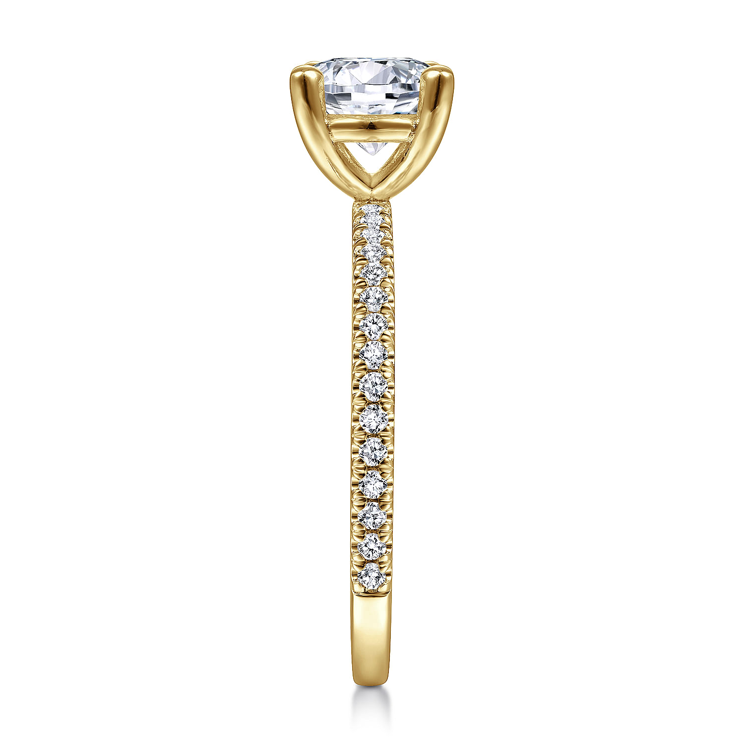 Stefanie - 14K Yellow Gold Round Diamond Engagement Ring - 0.19 ct - Shot 5