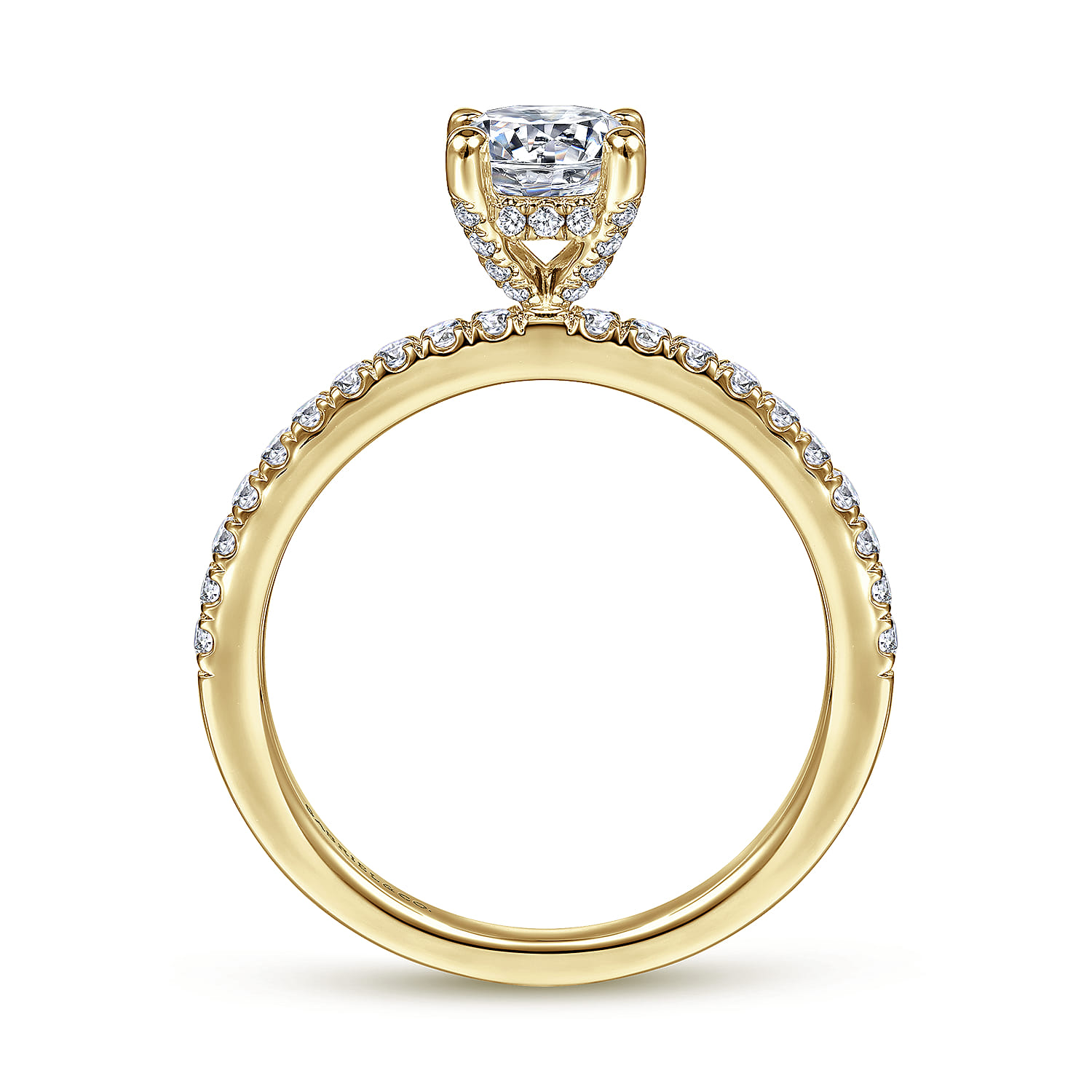 Ulani - 14K Yellow Gold Round Diamond Engagement Ring - 0.3 ct - Shot 2