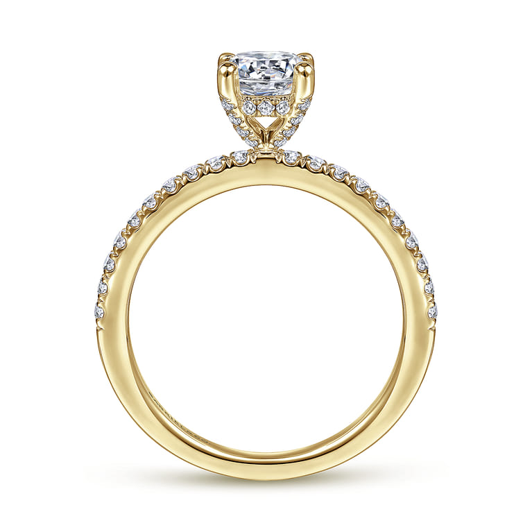 Ulani - 14K Yellow Gold Round Diamond Engagement Ring - 0.3 ct - Shot 2