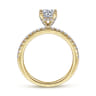 Ulani - 14K Yellow Gold Round Diamond Engagement Ring - 0.3 ct