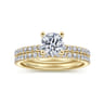 Ulani - 14K Yellow Gold Round Diamond Engagement Ring - 0.3 ct