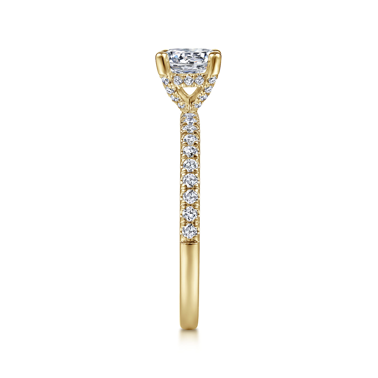 Ulani - 14K Yellow Gold Round Diamond Engagement Ring - 0.3 ct - Shot 5