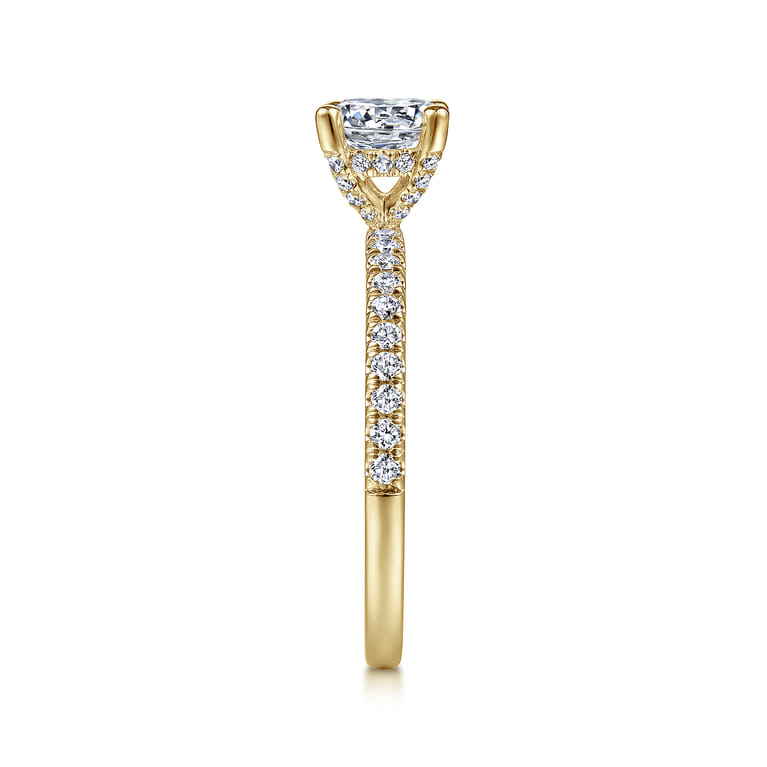 Ulani - 14K Yellow Gold Round Diamond Engagement Ring - 0.3 ct - Shot 5