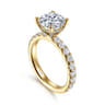 Ulani - 14K Yellow Gold Round Diamond Engagement Ring - 0.96 ct