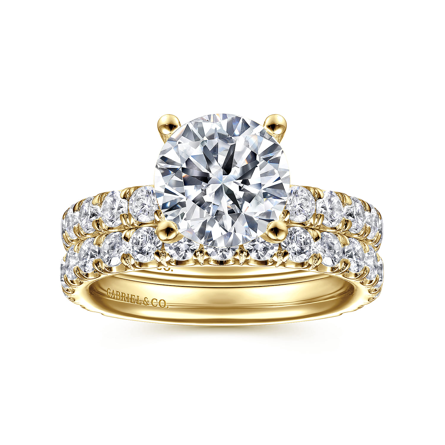 Ulani - 14K Yellow Gold Round Diamond Engagement Ring - 0.96 ct - Shot 4