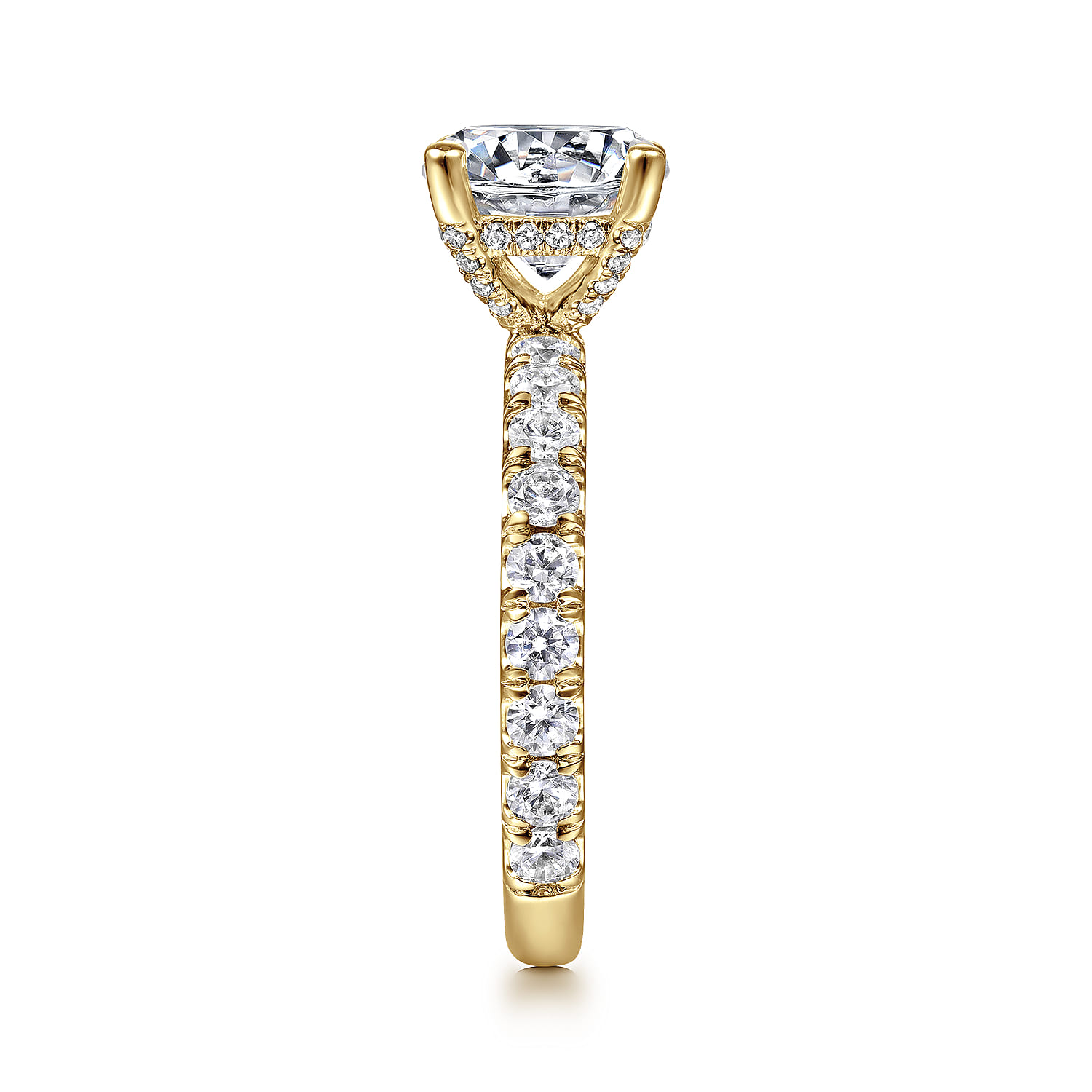 Ulani - 14K Yellow Gold Round Diamond Engagement Ring - 0.96 ct - Shot 5