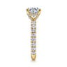 Ulani - 14K Yellow Gold Round Diamond Engagement Ring - 0.96 ct