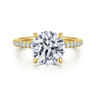 Broderick - 14K Yellow Gold Round Diamond Engagement Ring - 0.33 ct