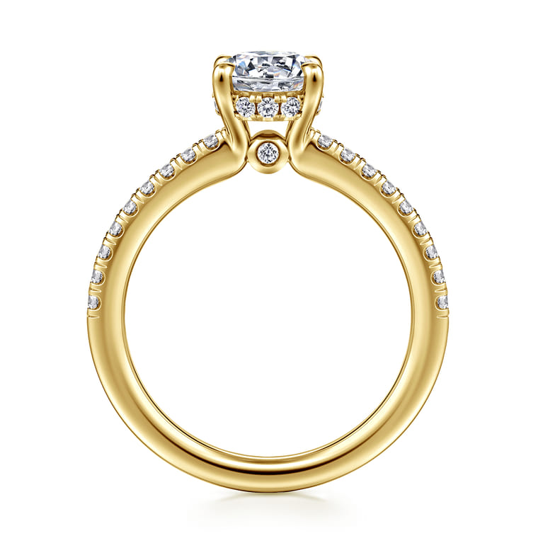 Broderick - 14K Yellow Gold Round Diamond Engagement Ring - 0.28 ct - Shot 2