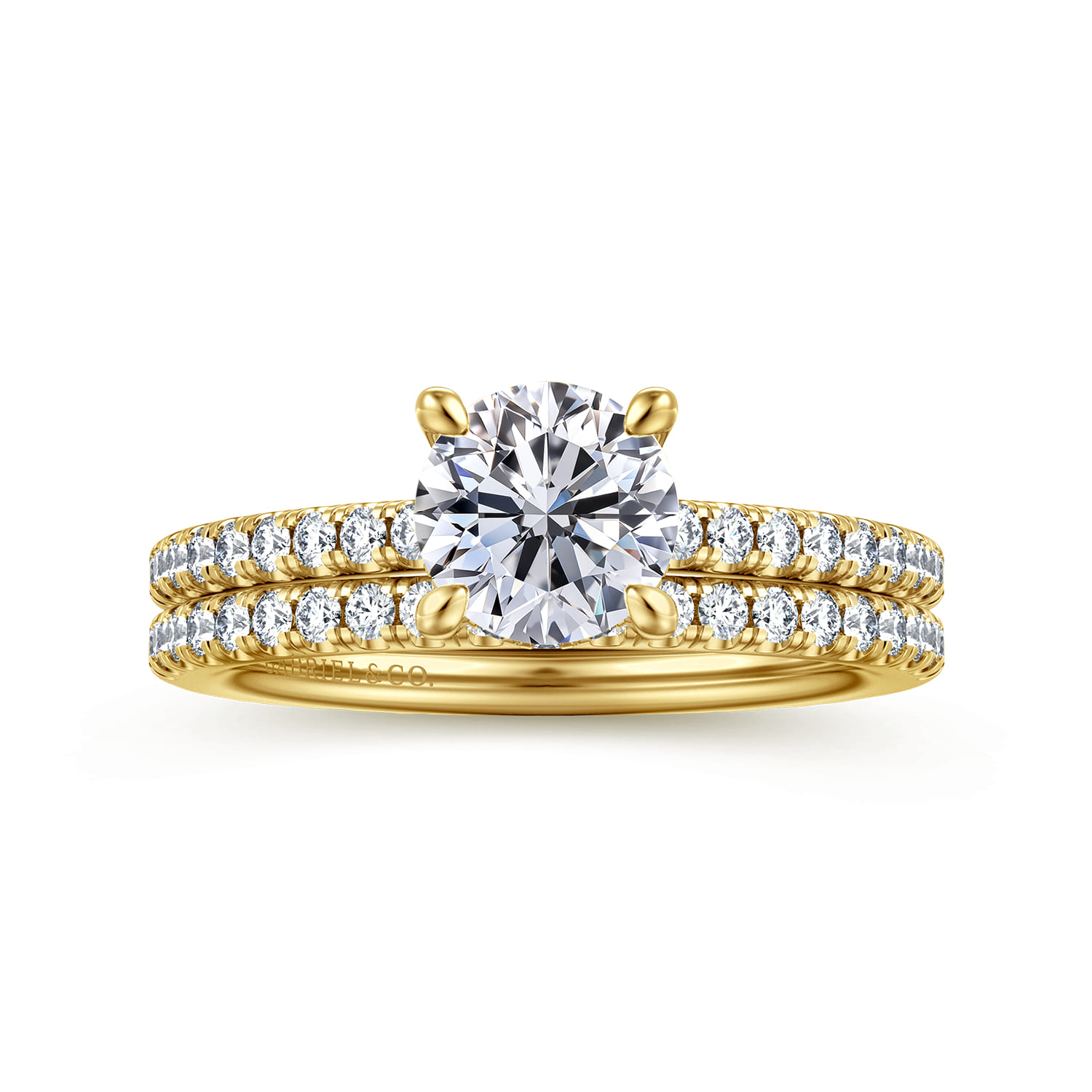 Broderick - 14K Yellow Gold Round Diamond Engagement Ring - 0.28 ct - Shot 4