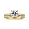 Broderick - 14K Yellow Gold Round Diamond Engagement Ring - 0.28 ct