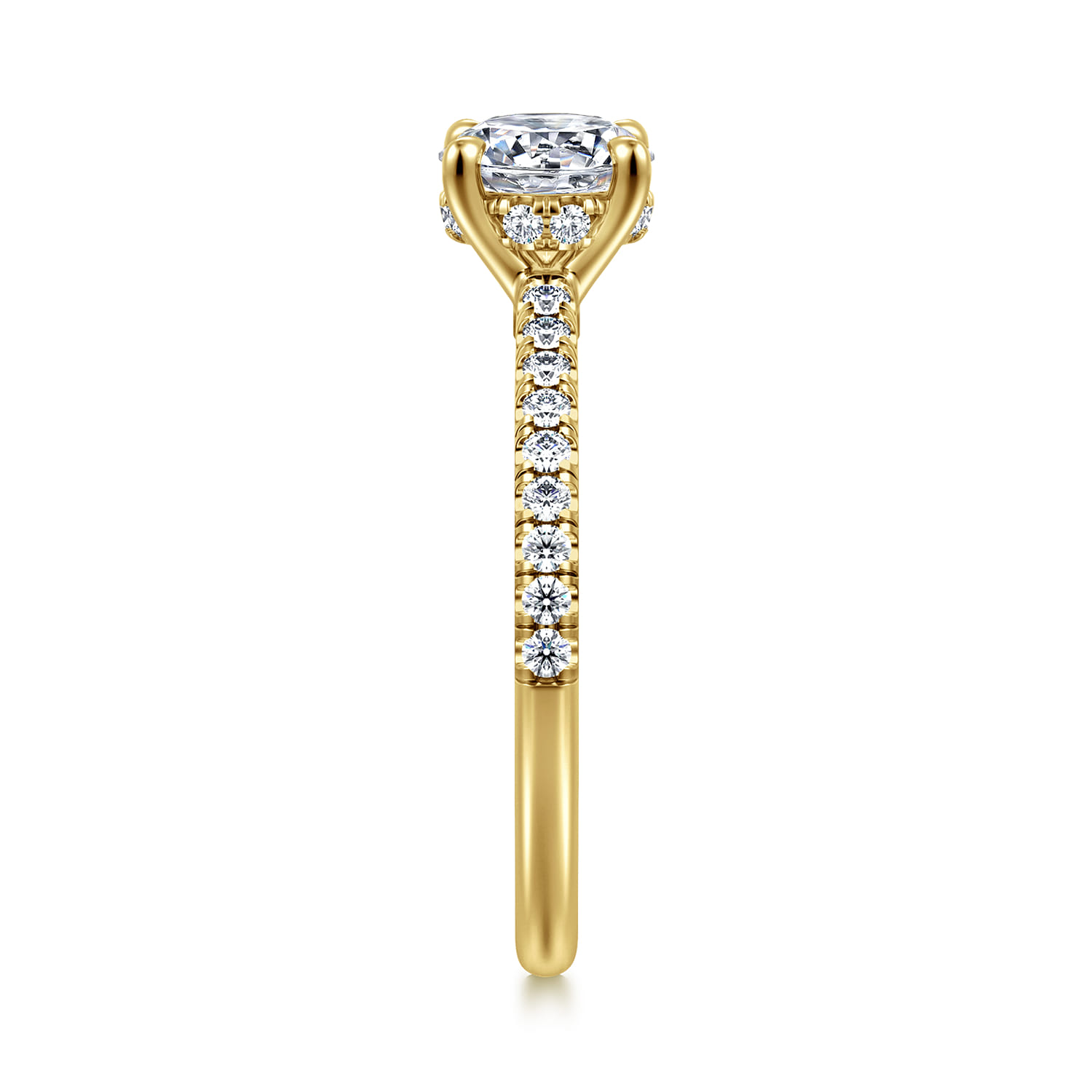 Broderick - 14K Yellow Gold Round Diamond Engagement Ring - 0.28 ct - Shot 5