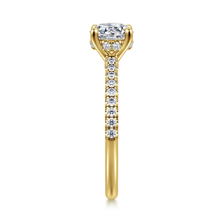 Broderick - 14K Yellow Gold Round Diamond Engagement Ring - 0.28 ct - Shot 5