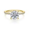 Broderick - 14K Yellow Gold Round Diamond Engagement Ring - 0.31 ct