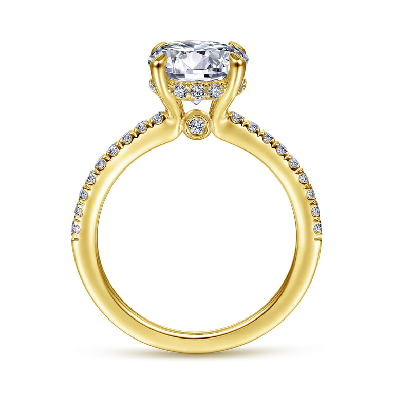 Broderick - 14K Yellow Gold Round Diamond Engagement Ring - 0.31 ct - Shot 2
