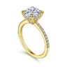 Broderick - 14K Yellow Gold Round Diamond Engagement Ring - 0.31 ct