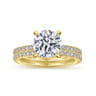 Broderick - 14K Yellow Gold Round Diamond Engagement Ring - 0.31 ct