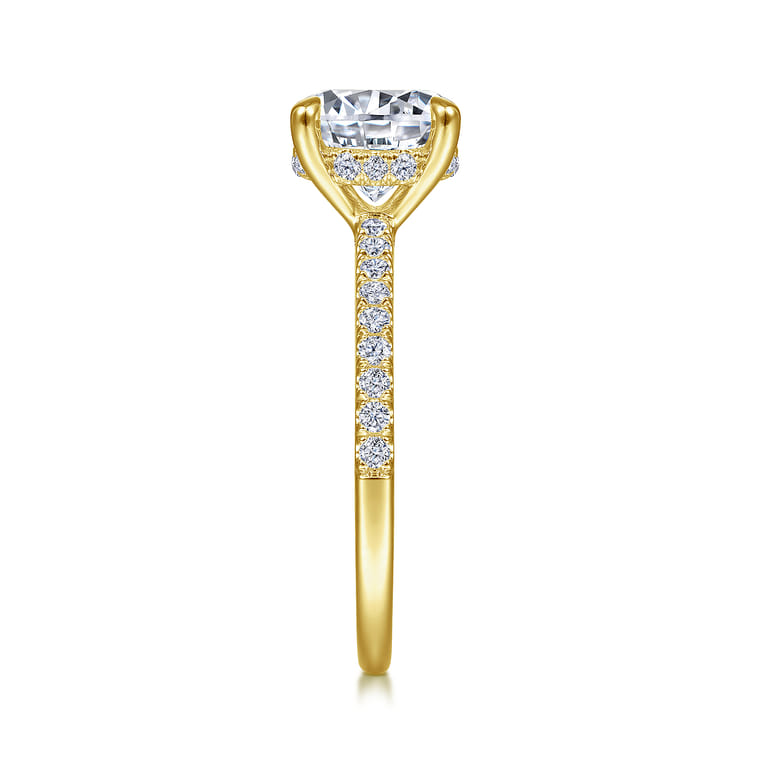 Broderick - 14K Yellow Gold Round Diamond Engagement Ring - 0.31 ct - Shot 5