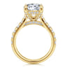 Sarita - 14K Yellow Gold Round Diamond Engagement Ring - 0.96 ct