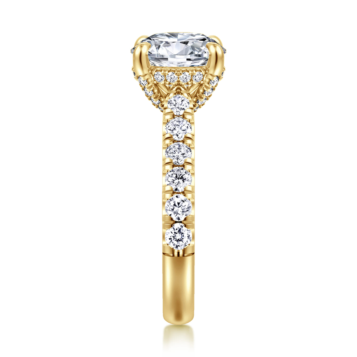 Sarita - 14K Yellow Gold Round Diamond Engagement Ring - 0.96 ct - Shot 5