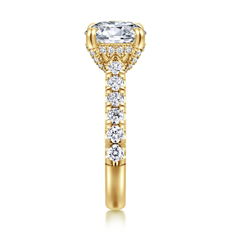 Sarita - 14K Yellow Gold Round Diamond Engagement Ring - 0.96 ct - Shot 5