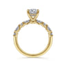 Juliet - 14K Yellow Gold Round Diamond Engagement Ring - 0.46 ct