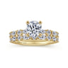 Juliet - 14K Yellow Gold Round Diamond Engagement Ring - 0.46 ct
