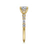 Juliet - 14K Yellow Gold Round Diamond Engagement Ring - 0.46 ct