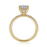 Stasia - 14K Yellow Gold Round Cut Diamond Engagement Ring - 0.2 ct