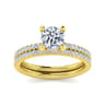 Stasia - 14K Yellow Gold Round Cut Diamond Engagement Ring - 0.2 ct