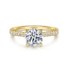 Stasia - 14K Yellow Gold Round Diamond Engagement Ring - 0.21 ct