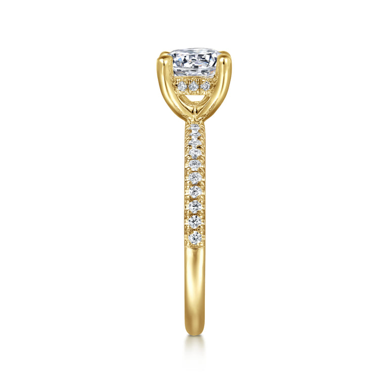 Stasia - 14K Yellow Gold Round Diamond Engagement Ring - 0.21 ct - Shot 5
