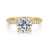 Stasia - 14K Yellow Gold Round Diamond Engagement Ring - 0.22 ct