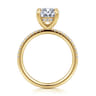 Stasia - 14K Yellow Gold Round Diamond Engagement Ring - 0.22 ct