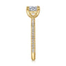 Amena - 14K Yellow Gold Round Diamond Engagement Ring - 0.14 ct