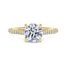 Abbie - 14K Yellow Gold Round Diamond Engagement Ring - 0.21 ct