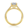 Abbie - 14K Yellow Gold Round Diamond Engagement Ring - 0.21 ct