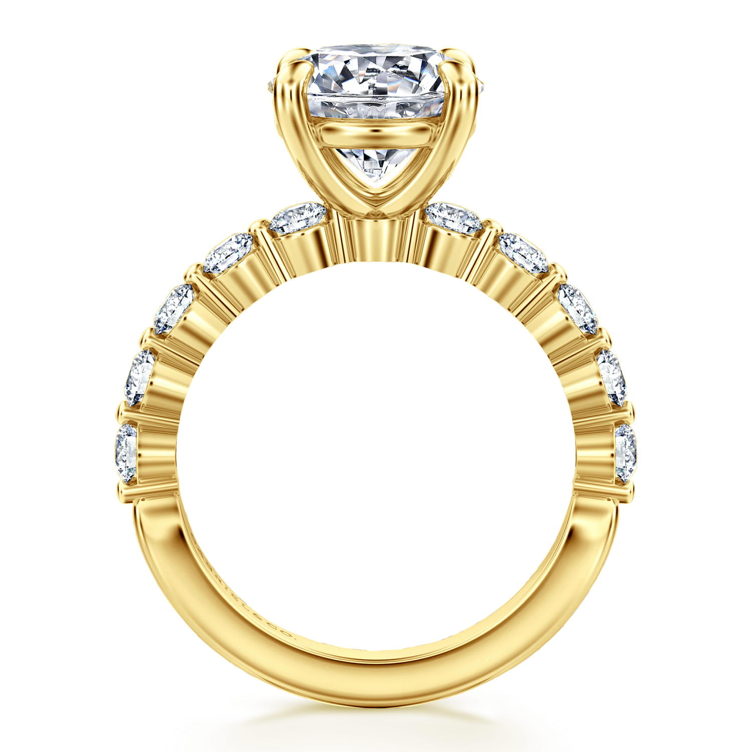 Silvey - 14K Yellow Gold Round Single Prong Diamond Engagement Ring - 0.7 ct - Shot 2
