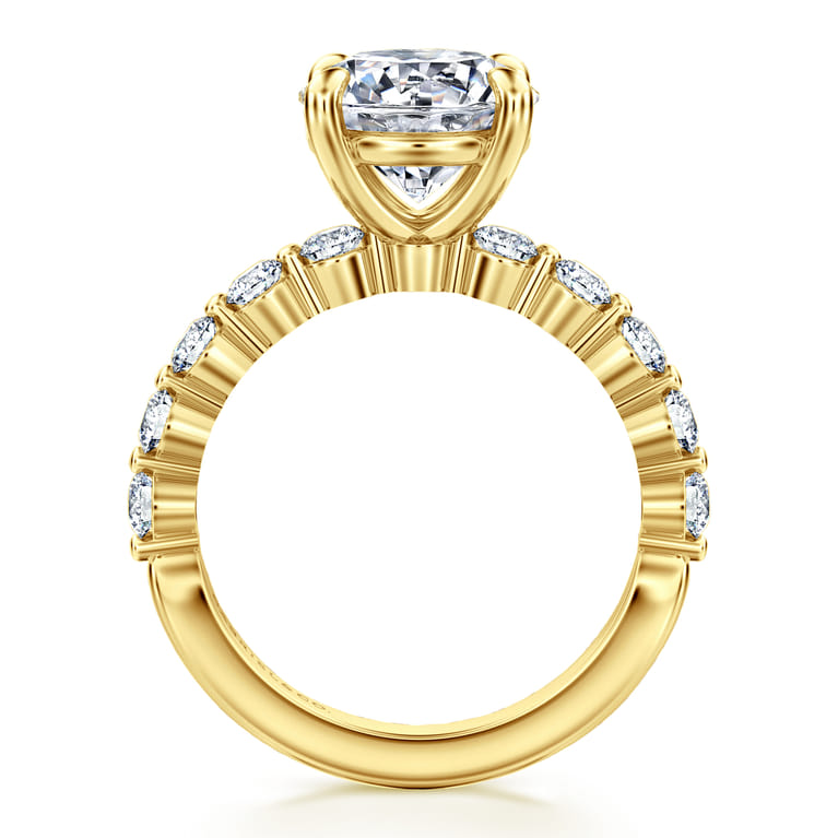 Silvey - 14K Yellow Gold Round Single Prong Diamond Engagement Ring - 0.7 ct - Shot 2